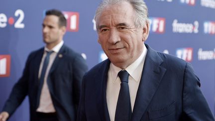 François Bayrou à Saint-Denis (Seine-Saint-Denis), le 20 avril 2022. (LUDOVIC MARIN / AFP)