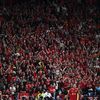 Les supporters de Liverpool lors de la finale&nbsp;de la Ligue des champions contre le Real Madrid, le&nbsp;28 mai 2022, au Stade de France (Seine-Saint-Denis). (ANNE-CHRISTINE POUJOULAT / AFP)