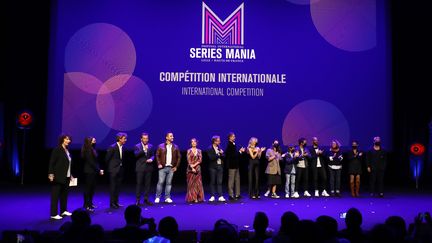 L'équipe de la série "Germinal" au festival Séries Mania, à Lille (Nord), le 1er septembre 2021. (JP PARIENTE / SIPA)