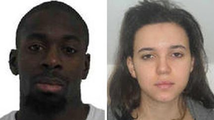 &nbsp; (Photos de l'avis d'appel à témoins qui avait été lancé par la police pour retrouver Amedy Coulibaly et sa compagne Hayat Boumeddiene © Maxppp)