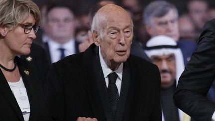 L'ancien chef d'Etat Valéry Giscard d'Estaing lors des obsèques de Jacques Chirac, le 30 septembre 2019 à Paris. (FRANCOIS MORI / AFP)