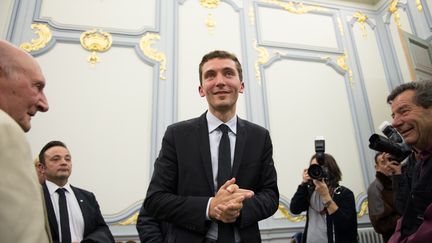 Julien Sanchez, le maire FN de Beaucaire (Gard), le 30 mars 2014. (BERTRAND LANGLOIS / AFP)