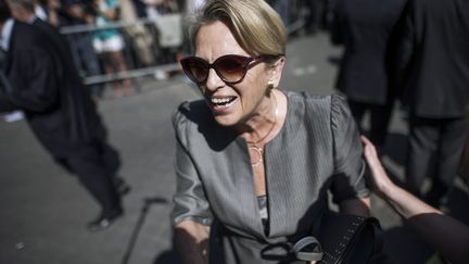 L'ancienne ministre Mich&egrave;le Alliot-Marie arrive au si&egrave;ge de l'UMP, le 8 juillet 2013. (FRED DUFOUR / AFP)