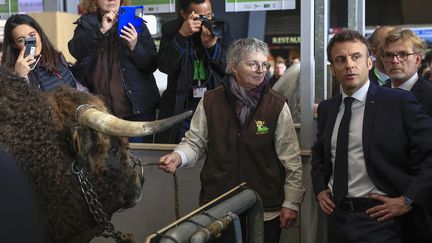 Emmanuel Macron at the last Agricultural Show, February 25, 2023. (AURELIEN MORISSARD / AFP)