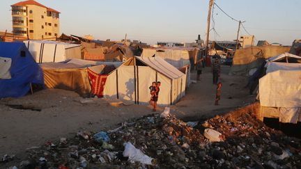 Une vue d'un camp de déplacés à Deir el-Balah (Bande de Gaza), septembre 2024 (IMAGO/OMAR ASHTAWY \ APAIMAGES / MAXPPP)