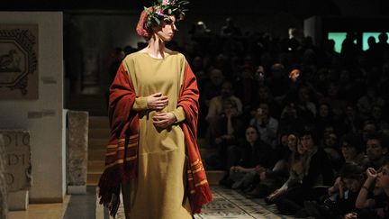 Défilé de mode antique au musée des tissus de Lyon
 (PHOTOPQR/LE PROGRES)