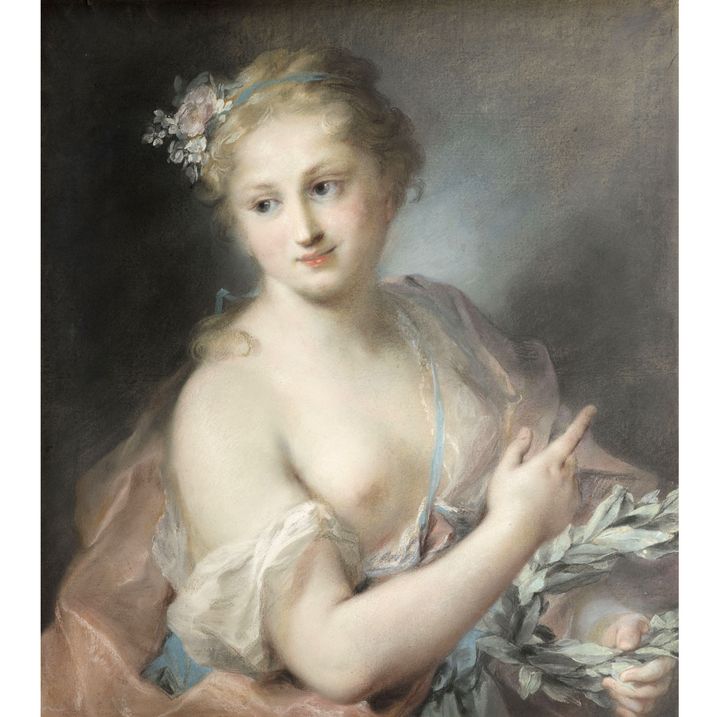 Rosalba Carriera, "Nymphe de la suite d'Apollon", musée du Louvre
 (RMN-Grand Palais (musée du Louvre) / Michel Urtado)