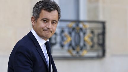 Le ministre de l'Intérieur Gérald Darmanin, le 13 octobre 2021 à l'Élysée, à Paris. (LUDOVIC MARIN / AFP)