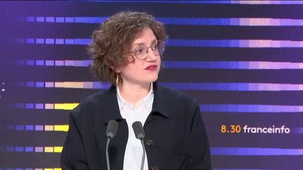 Marie Toussaint, députée européenne et tête de liste EELV aux élections européennes, invitée du 8h30 franceinfo, samedi 24 février 2024. (franceinfo)