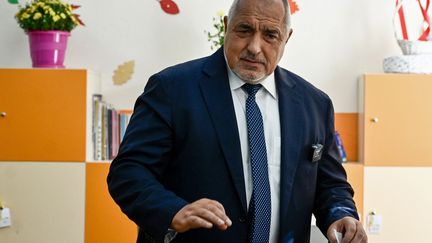 Boïko Borissov à Sofia (Bulgarie), le 2 octobre 2022.&nbsp; (NIKOLAY DOYCHINOV / AFP)