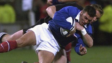 Jean-Luc Sadourny lors de la magnifique victoire des Bleus en 1/2 finale face aux Blacks lors du Mondial 1999