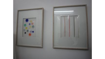 Deux tableaux d&#039;Alberto Cont exposés dans la boutique de Ken Okada
 (Corinne Jeammet)