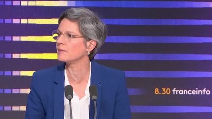 Sandrine Rousseau, députée EELV-NUPES de Paris, est l'invitée du 8h30 franceinfo le 20 octobre 2023. (FRANCEINFO / RADIO FRANCE)