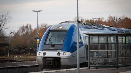 Un TER de la région Hauts-de-France à la gare d'Abbeville (Somme), le 30 novembre 2019. (AMAURY CORNU / HANS LUCAS / AFP)