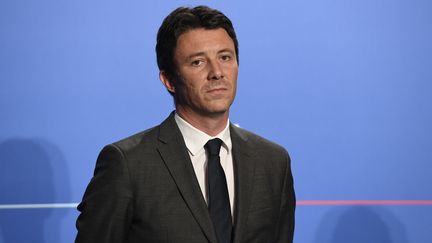 Benjamin Griveaux, le porte-parole du gouvernement, à la conférence de presse qui suit le Conseil des ministres, le 18 juillet 2018 à Paris. (BERTRAND GUAY / AFP)