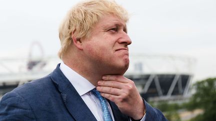 Boris Johnson, l'un des leaders de la campagne pour la sortie du Royaume-Uni de l'UE, participe à un meeting, le 4 juin 2016, à Londres. (VICKIE FLORES / LNP / SHUTTERSTOCK / REX / SIPA)