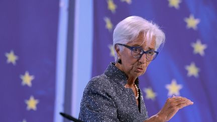 Direktorin der Europäischen Zentralbank, Christine Lagarde, während einer Pressekonferenz in Frankfurt (Deutschland), 12. September 2024. (DANIEL ROLAND / AFP)