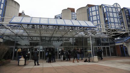 Lentrée du&nbsp;tribunal de grande instance de Bobigny (Seine-Saint-Denis), le 20 février 2017. (MAXPPP)