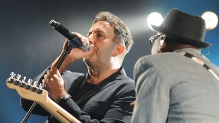 Terry Hall et Lynval Golding, deux des Specials, lors d&#039;un concert à Berlin le 2 septembre dernier
 (DPA/MAXPPP)