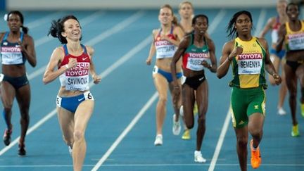 Caster Semenya (à droite) a été championne olympique en 2012 et 2016, et deux fois championne du monde en 2011 et 2017. Illustration : finale des championnats du monde 2011. (Crédits : Erik van Leeuwen / GFDL)