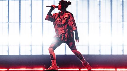 La chanteuse américaine Billie Eilish en juin 2022 lors d'un concert à l'O2 Arena de Londres. (SAMIR HUSSEIN / GETTY IMAGES EUROPE)