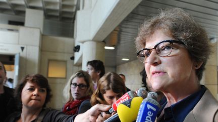 Martine Brousse, présidente de l'association "La Voix de l'enfant", au tribunal judiciaire du Mans, le 26 juin 2012. (JEAN-FRANCOIS MONIER / AFP)