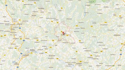 Dix chiens sont morts et trois autres ont surv&eacute;cu au drame qui s'est d&eacute;roul&eacute; &agrave; Kronach (Allemagne), a annonc&eacute; la police allemande, le 12 f&eacute;vrier 2013. (GOOGLE MAPS)