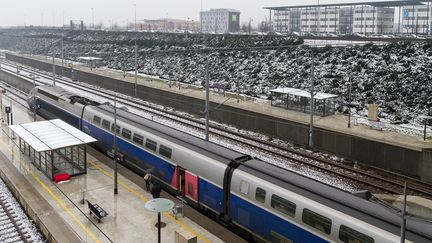 La gare Valence-TGV, situ&eacute;e sur le territoire de la commune d'Alixan (Dr&ocirc;me), le 20 janvier 2015. (ELODIE DROUARD / FRANCETV INFO)