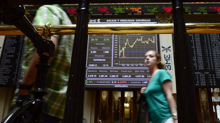 La Bourse de Madrid, le 12 juin 2012. (JAVIER SORIANO / AFP)