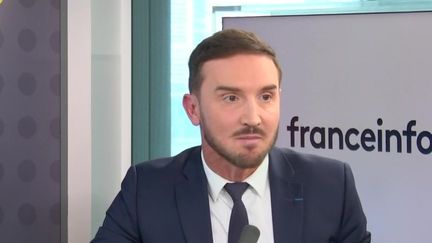 Guillaume Cairou, candidat à la présidence du Medef, le 24 avril 2023. (FRANCEINFO / RADIO FRANCE)