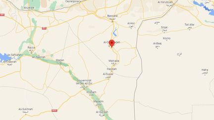 L'une des attaques du groupe jihadiste Etat islamique, le 30 décembre 2022, a visé les Forces démocratiques syriennes (FDS) près du secteur d'al-Chaddadé, au sud de Hassaké (Syrie). (GOOGLE MAPS)