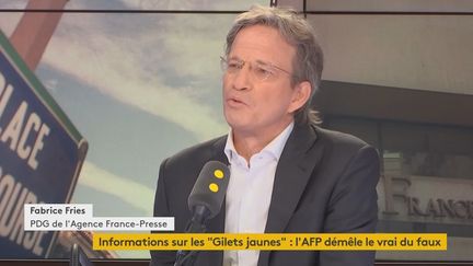 Fabrice Fries, PDG de l'AFP, mardi 04 décembre 2018 sur franceinfo (FRANCEINFO / RADIOFRANCE)