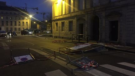 À&nbsp;Caen, dans le Calvados, l'acte 7 des "gilets jaunes" ce samedi 29 décembre a été&nbsp;marqué par des scènes violentes (NOLWENN LEJEUNE / RADIO FRANCE)