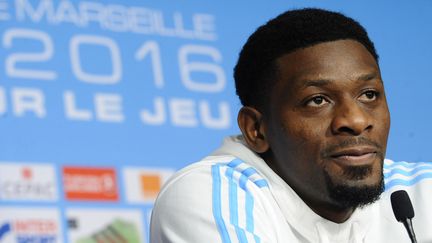 Abou Diaby (Marseille) en conférence de presse.  (FRANCK PENNANT / AFP)