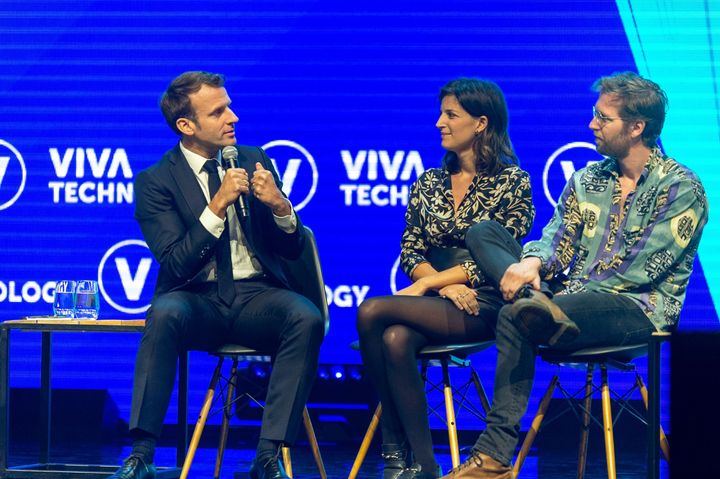 Un conversation avec Emmanuel Macron, le Président de la République.&nbsp; (VIVA  TECHNOLOGY)