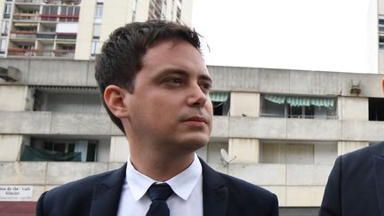 Yoann Gillet,&nbsp;conseiller municipal Rassemblement national de Nîmes, le 12 mai 2017. (PASCAL GUYOT / AFP)