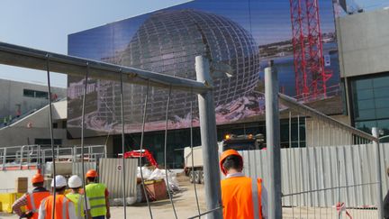 La nouvelle "Seine musicale" en construction sur l'ïle Seguin à Boulogne Billancourt.
 (LCA/Culturebox)