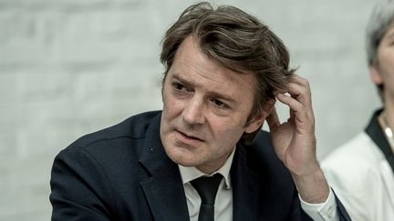 François Baroin lors d'un meeting à Tourcoing (Nord), le 11 mai 2017. (PHILIPPE HUGUEN / AFP)