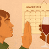 L'opération "Dry January" (ou "Le défi de janvier") consiste à ne pas boire d'alcool pendant un mois afin de faire le point sur sa consommation personnelle. (HELOISE KROB / FRANCEINFO)