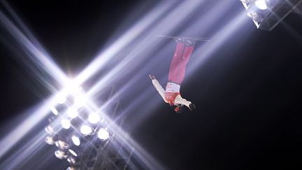 Mischa Gasser, skieur suisse engagé sur l'épreuve de saut acrobatique aux Jeux d'hiver de&nbsp;Corée du Sud, le 17 février 2018. (LOIC VENANCE / AFP)