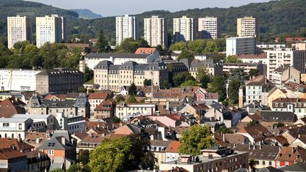 Vue de la ville de Belfort depuis la citadelle de Vauban, le 24 avril 2017. (PHILIPPE ROY / AFP)