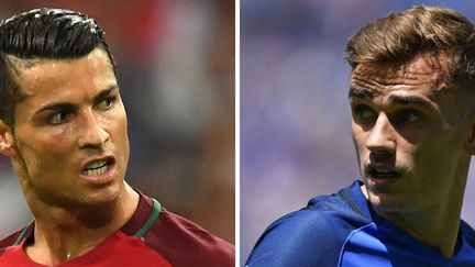 Cristiano Ronaldo et Antoine Griezmann (MARTIN BUREAU,FRANCISCO LEONG / AFP)