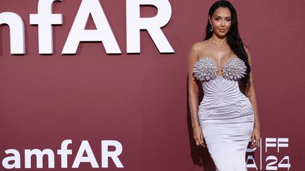 Nabilla Benattia Vergara le 23 mai 2024 au Festival de Cannes. (SAMEER AL-DOUMY / AFP)