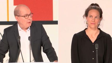 Vincent Touraine et Elise Huillery lors des Débats de l'éco le 11 juin 2022 (FRANCEINFO / RADIO FRANCE)