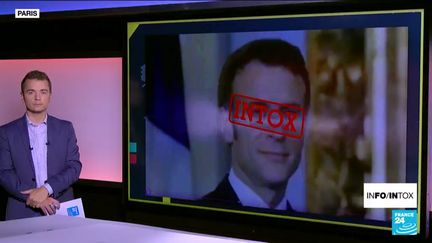 Un montage audio a été présenté comme une conversation secrète enregistrée à l'insu d'Emmanuel Macron dans laquelle il évoquerait la stratégie de la France au Mali. (France 24)