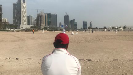 Un match de cricket au Qatar. (NICOLAS FELDMANN / RADIO FRANCE)