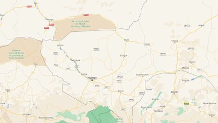 Au moins 17 soldats ont été tués dans une attaque dans l'ouest du Niger, le 15 août 2023. (GOOGLE MAPS)