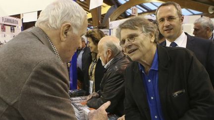 Daniel Pennac, président de la 35e foire du livre de Brive, lors de l'inauguration 
 (DIARMID COURREGES / AFP)