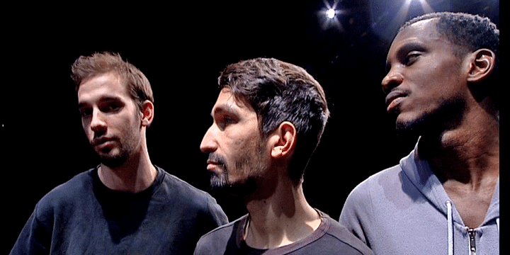 Simon Dimouro, Ludovic Atchy-Dalama et Assan Beyeck-Rifoe  les trois danseurs interprètes de "L'étreinte, ce qui nous relie"
 (France 3 / Culturebox)