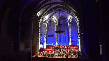 Une partie des concerts se déroule dans l'abbatiale Saint-Robert de La Chaise-Dieu. 
 (Claude ESSERTEL/PHOTOPQR/LE PROGRES/MAXPPP)